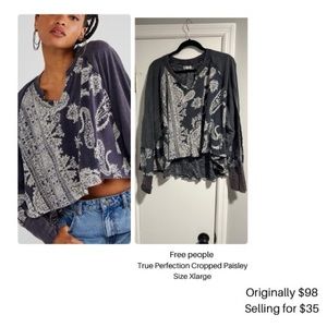 Free people True perfection Paisley top